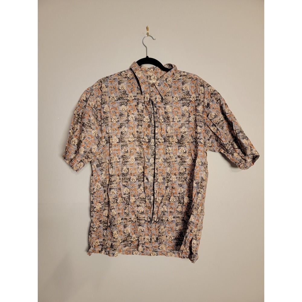 Cooke‎ Street Honolulu Men's XL Hawaiian Tropical Floral Button Up Shirt Easter